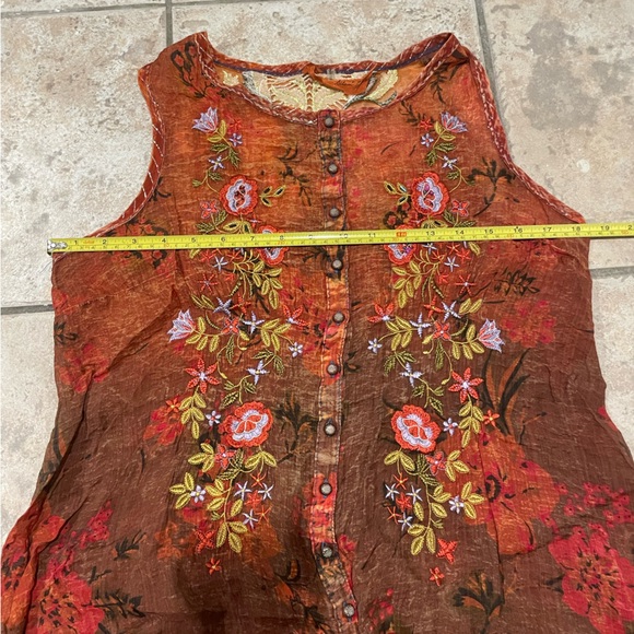 Arratta Silent Journey x Anthropologie | Bohemian Embroidered Dress | Size L - Picture 9 of 11